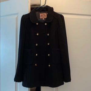 Juicy couture black peacoat size small